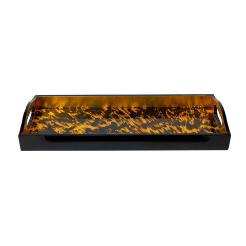Lacquer Bar Tray  Tortoise  by Caspari