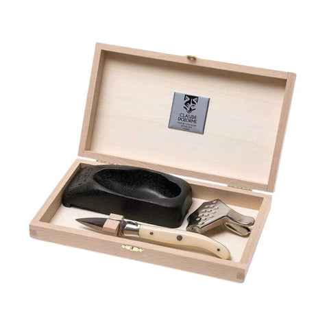 Laguiole de Table Olivewood, Oyster Set by Claude Dozorme