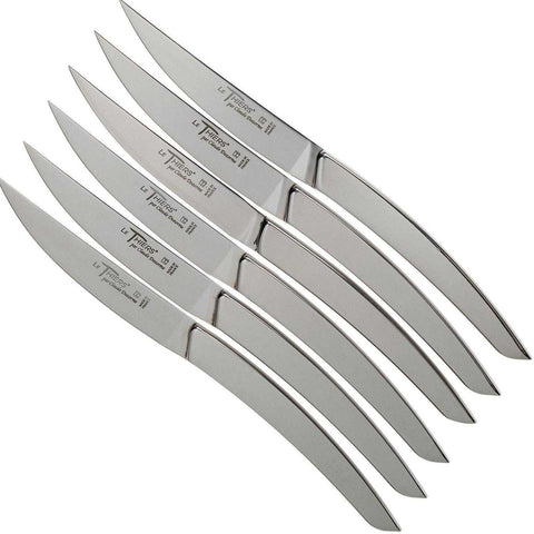 Le Thiers Classique Box of 6 Knives Shiny Stainless by Claude Dozorme