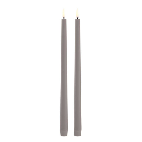 LED Slim Taper Candle Sandstone 2-Pack by Uyuni