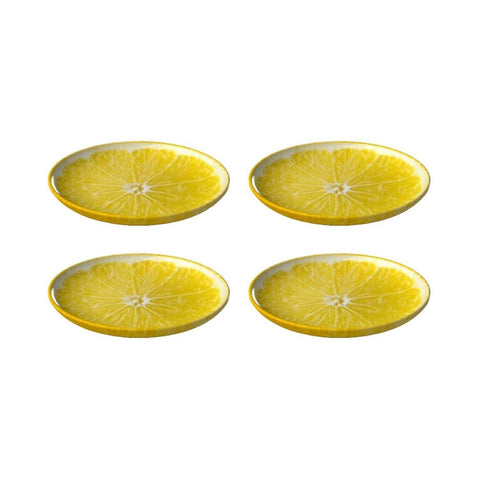 Lemon Dessert Plate, Set Of 4 by Bordallo Pinherio