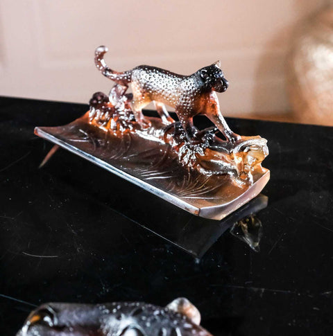 LEOPARD Leopard Pen Holder by Daum