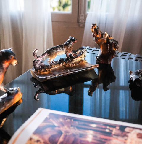 LEOPARD Leopard Pen Holder by Daum