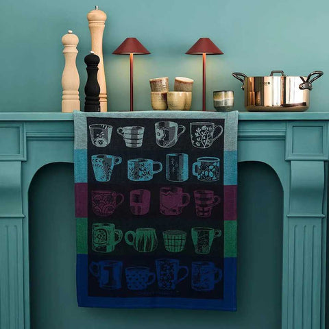 Les Mugs Nocturne Kitchen Towel by Garnier Thiebaut