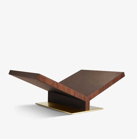 Library Collection Ultimate Collector Bookstand Dark Brown Pebbled Leather by Assouline