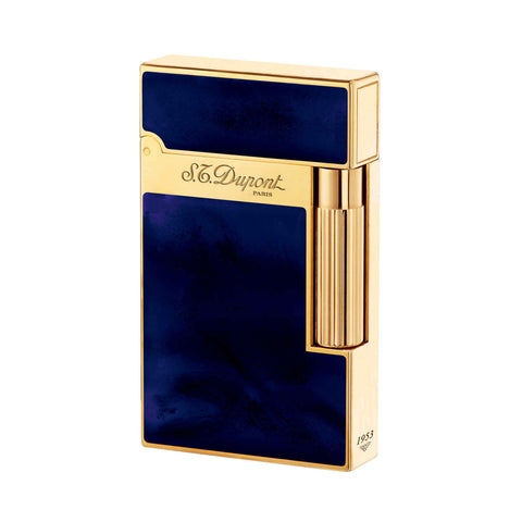 Ligne 2 Lighter Dark Blue Lacquer With Gold  by Dupont