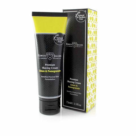 Limes & Pomegranate Natural Premium Shaving Cream Tube by Edwin Jagger