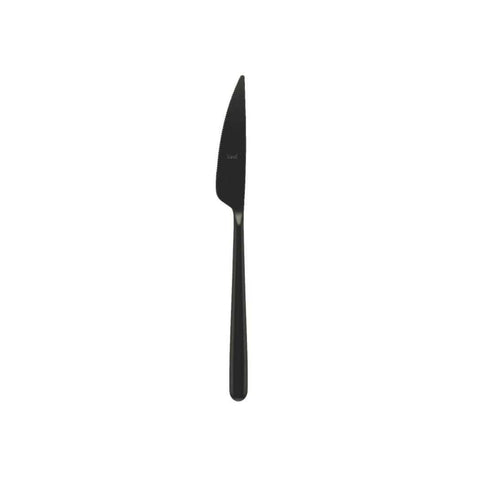 Linea Ice Oro Nero Dessert Knife Solid Handle by Mepra