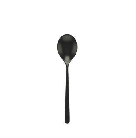 Linea Ice Oro Nero Dessert Spoon by Mepra