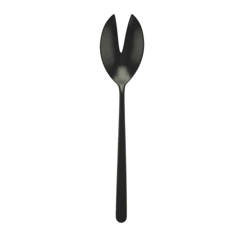Linea Ice Oro Nero Salad Fork For Serving by Mepra