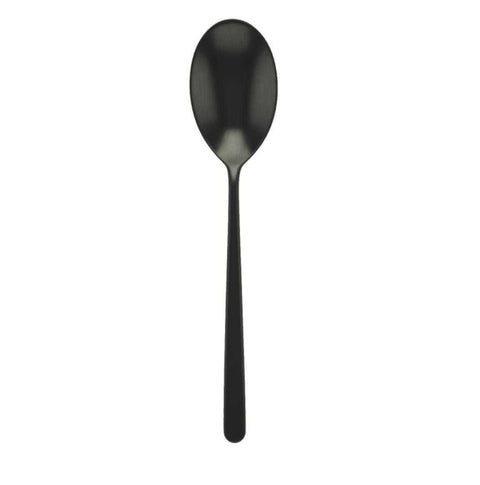 Linea Ice Oro Nero Serving Spoon by Mepra