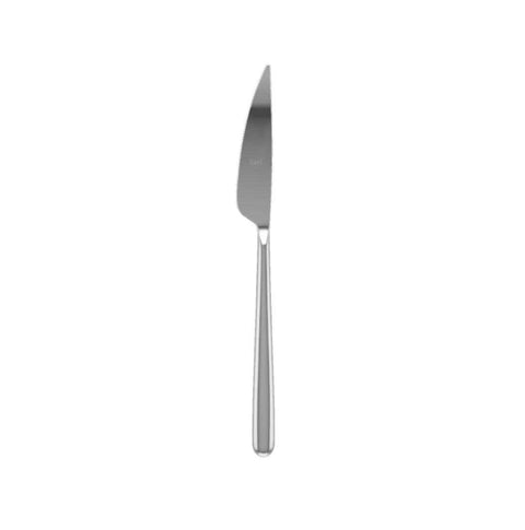 Linea Mirror Dessert Knife Solid Handle by Mepra