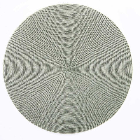 Linen Braid Round Placemat Sage by Deborah Rhodes