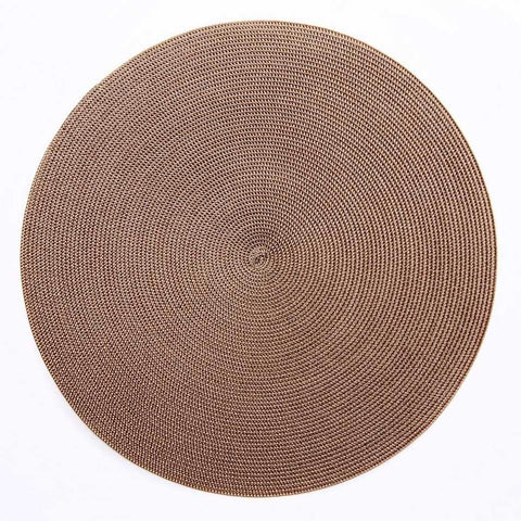 Linen Braid Round Placemat Taupe by Deborah Rhodes