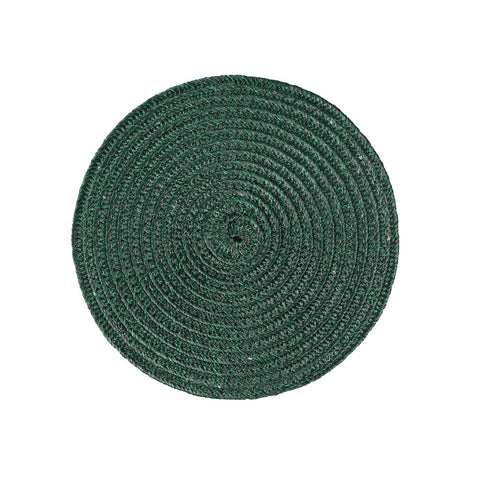 Linen Lurex Coaster Set Of 4 Hunter by Deborah Rhodes