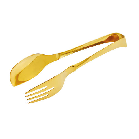 Living Serving Stainless Gold Serving Tongs 26cm by Sambonet