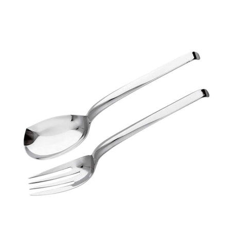 Living Stainless Steel Serving Spoon & Serving Fork, 2 Pcs, Giftboxed by Sambonet