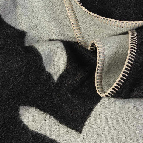 LottaLove Reversible Throw Black/Ivory  by Blacksaw