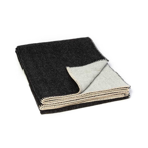 LottaLove Reversible Throw Black/Ivory  by Blacksaw