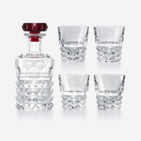 Louxor Bar Set Red X4 by Baccarat