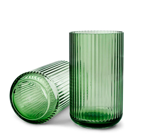 Lyngby Glass Vase Copenhagen Green 15in by Lyngby Porcelain