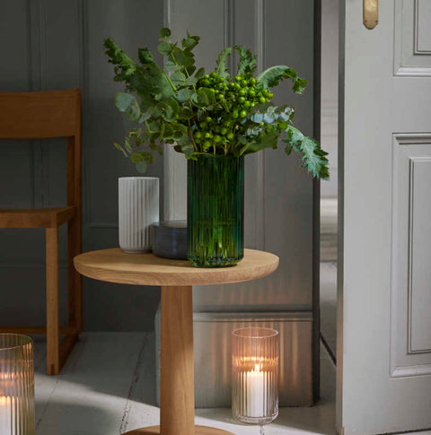Lyngby Glass Vase Copenhagen Green 15in by Lyngby Porcelain