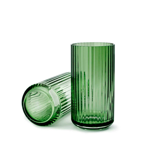 Lyngby Glass Vase Copenhagen Green 8.1in by Lyngby Porcelain