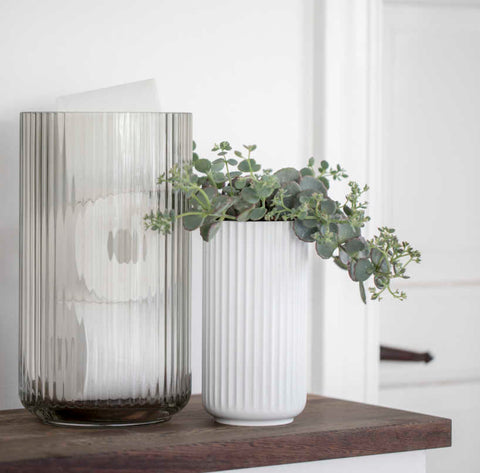 Lyngby Glass Vase Smoke 15in by Lyngby Porcelain