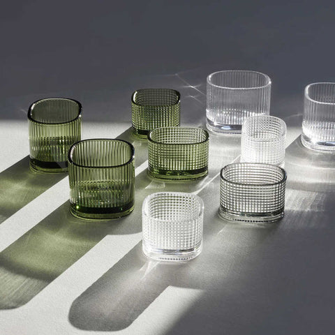 Magica Votive Super Circle Green Medium by Orrefors