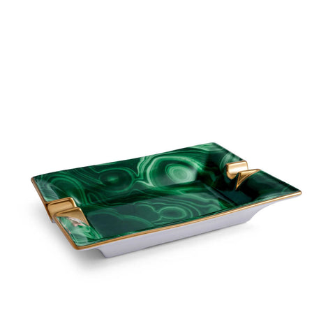 Malachite Ashtray by L'Objet