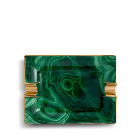 Malachite Ashtray by L'Objet
