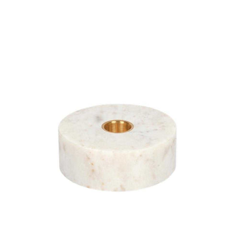 Marble Base Candleholder White by Uyuni
