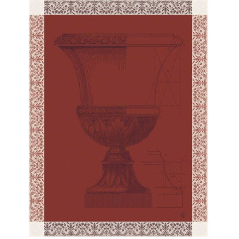 Medicis - Sienna - Red Tea Towel by Le Jacquard Francais