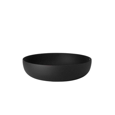 Medium Round Basket Texture Black by Alessi