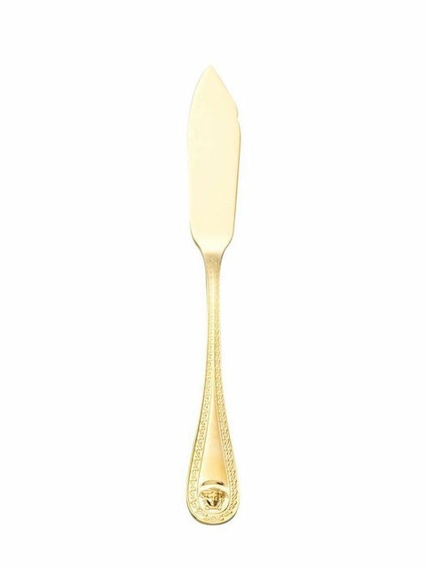 Medusa Flatware Gold Plated Fish Knife, Gold Plated 7 3/4 Inch by Versace