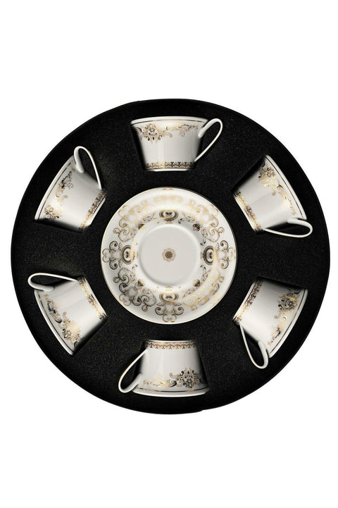 Medusa Gala Tea Cup & Saucer Set/Six, Round  Hat Box  by Versace