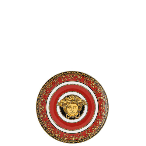 Medusa Red Modern Bread & Butter Plate by Versace