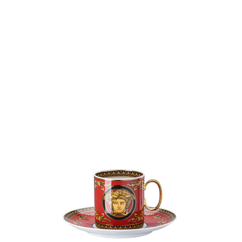 Medusa Red Modern Coffee Cup & Saucer by Versace
