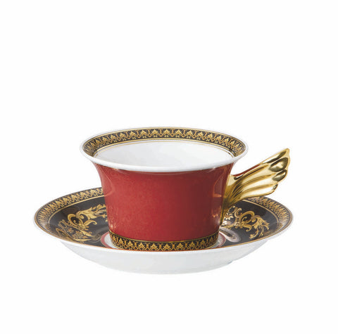 Medusa Red Tea Cup & Saucer by Versace