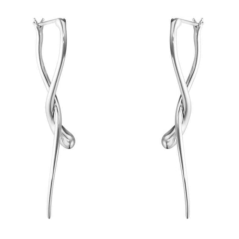 Mercy Long Earring Sterling Silver by Georg Jensen