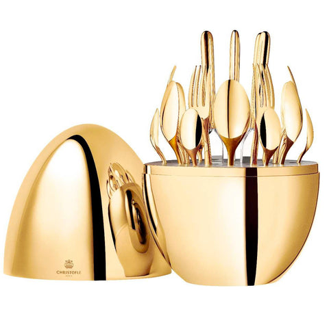 Mood 24-Piece 24-Carat Gold Set For 6 People by Christofle