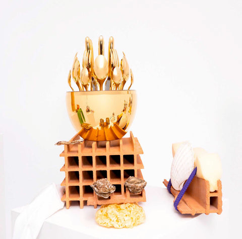 Mood 24-Piece 24-Carat Gold Set For 6 People by Christofle
