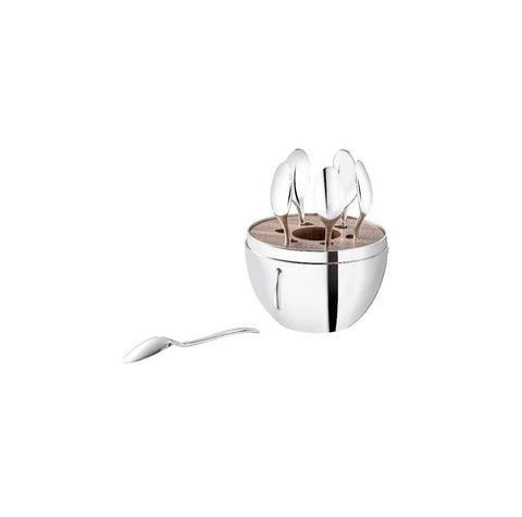 Mood Coffee Silverplate 6-Piece Espresso Spoon Set by Christofle