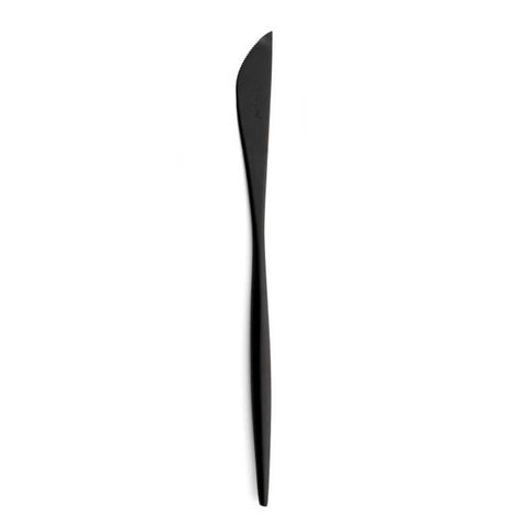 Moon Matte Black Dessert Knife by Cutipol