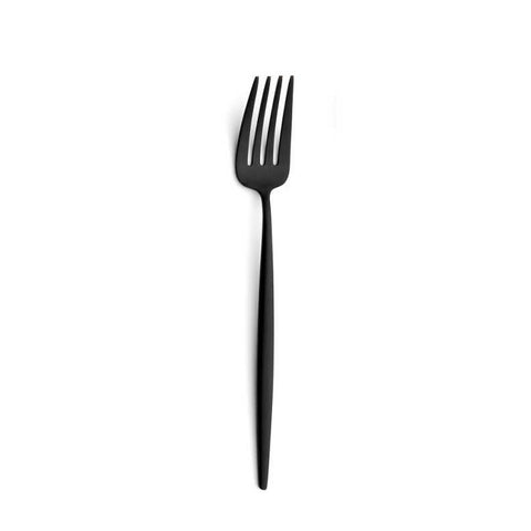 Moon Matte Black Dinner Fork by Cutipol