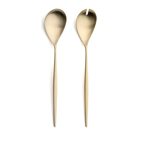 Moon Matte Champagne Salad Set by Cutipol