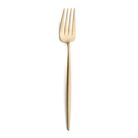 Moon Matte Champagne Serving Fork by Cutipol