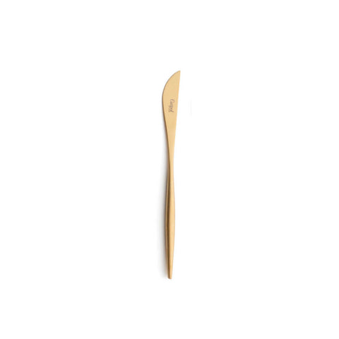 Moon Matte Gold Dessert Knife by Cutipol