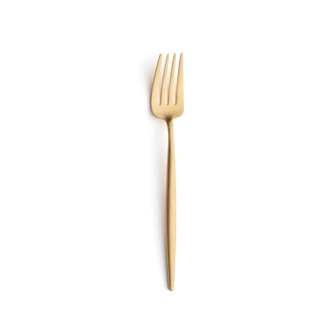 Moon Matte Gold Dinner Fork by Cutipol