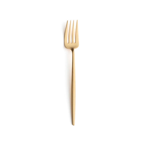 Moon Matte Gold Serving Fork by Cutipol